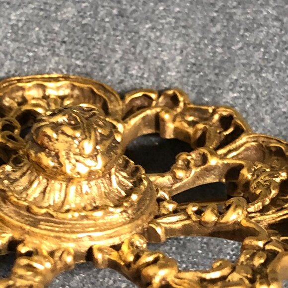 MMA Carriage Wheel brooch METROPOLITAN MUSEUM OF ART pin/Brooch Gold Rare VTG - Picture 6 of 12